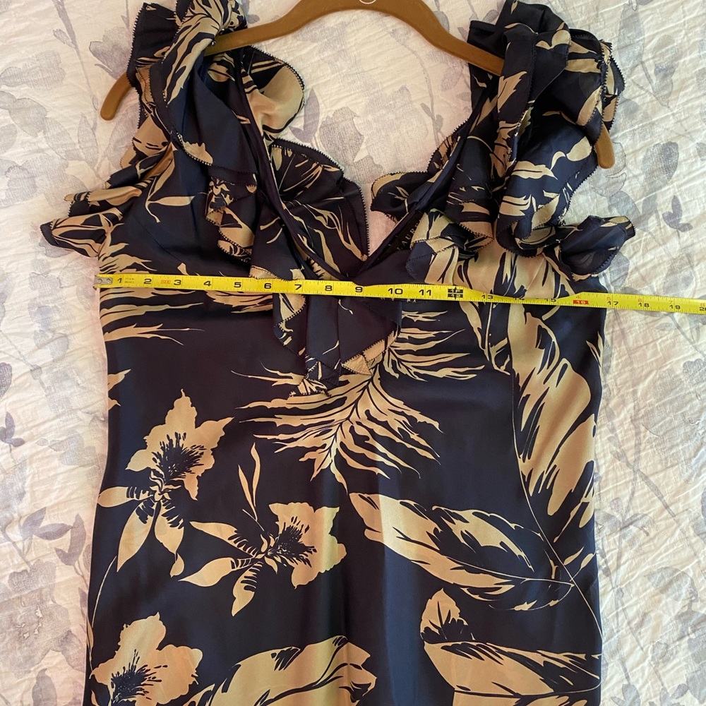 Ralph Lauren Black Label Silk Ruffle Top Size 4 - Picture 7 of 10